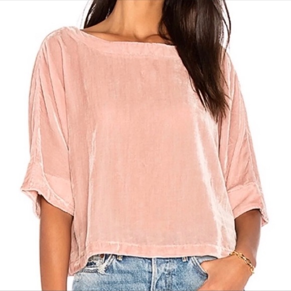 cupcakes & cashmere Tops - Cupcakes and Cashmere Blush Pink Velvet Top